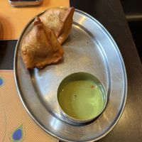 Samosa starters  at Krishna Vilas in Eindhoven