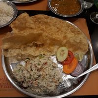 Chana batura and navratan kurma at Krishna Vilas in Eindhoven