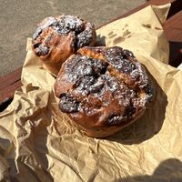 Kumquat and chocolate muffin  at Flour Water Salt in Kiama