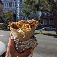 Tofu & black beans burrito at Papalote in San Francisco