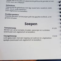 Soups can be made vegetarian  at De Gasterij in Gorinchem