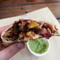 Mexican bean pocket at Shroom Cafe in Denmark