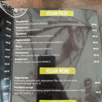 Vegan menu at Mozaika in Uherske Hradiste