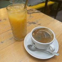 Juice and coffee   at VeZa in Belgrade