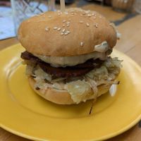 Seitan pastrami at VeZa in Belgrade