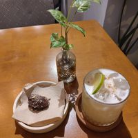 Dessert and drink at VeZa in Belgrade