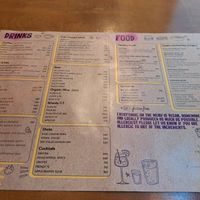 Menu at VeZa in Belgrade