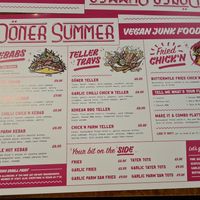 Menu at Döner Summer in Leeds