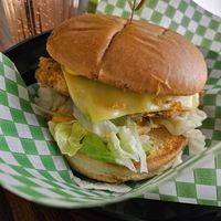 Garlic chick'n burger. at Döner Summer in Leeds