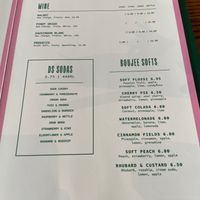 Drinks menu  at Döner Summer in Leeds