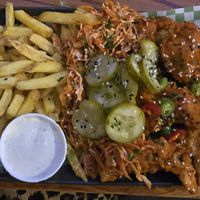 Spicy chicken combo meal at Döner Summer in Leeds