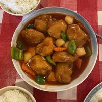Sweet and sour chicken  #Veganuary at Yuan Fu in Rockville