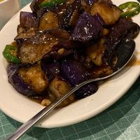 Eggplant with black bean sauce  at Yuan Fu in Rockville