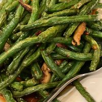 sauteed string beans with shiitake mushrooms at Yuan Fu in Rockville