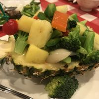 Pineapple stir fry, no oil! Amazing  at Yuan Fu in Rockville