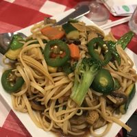 Noodle dish, we added the jalapeños. Wonderful texture and flavors. Love the fresh ingredients!  at Yuan Fu in Rockville