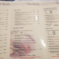 Veg Menu Options Marked, front at The Basil in Carson City