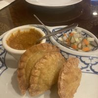 Curry puffs appetizer; super tasty!   at The Basil in Carson City