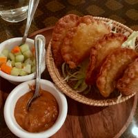 Curry pockets. Yummy!  at The Basil in Carson City