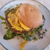 Vegan Mushroom Burger at Wise Monkey Cafe in Berowra