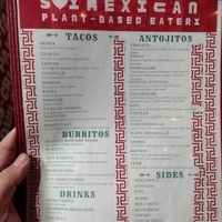 Menu at SoyMexican in Las Vegas