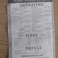 Menu and prices at SoyMexican in Las Vegas