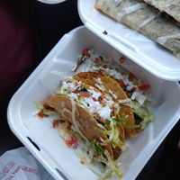 Hard tacos nopales rajas and picadillo at SoyMexican in Las Vegas