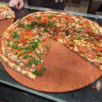 Vegan Sur and Mt Diablo vegan pizza options by the slice at Pizza My Heart in Monterey