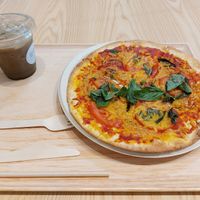 Hojicha Latte (Left) (Vego Coffee will be closed permanently. Last day: July 23, 2023.) at Vego Coffee 齋啡 in Kowloon