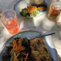 Curry and Moussaka  at Nazari in Budens