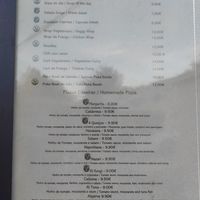 Menu at Nazari in Budens
