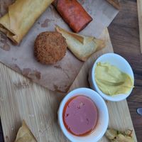 This is the vegan borrel mix, we ate already some... at Het Slimme Schaap in Elsloo