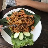 Bakmie goreng spicy chicken (ask for no egg)  at Media Veggie Pluit in Jakarta