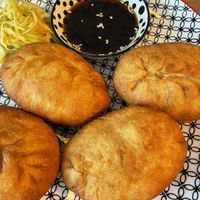 Russian dumplings  at Veganaa in Berlin