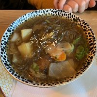 Huitsai: Mongolian glass noodles stew/soup   at Veganaa in Berlin