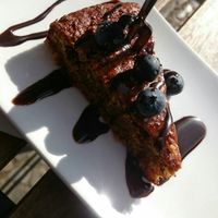 Carrotcake with blueberries - glutenfree & vegan. 3.40 € at Veganaa in Berlin