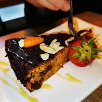 Carrot cake. Verry good. at Veganaa in Berlin