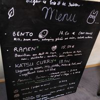 Menu at Mori Cafe in Paris