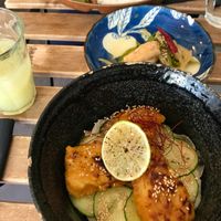 
"Fish" donburi
 at Mori Cafe in Paris