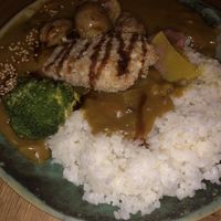 Vegan curry supplément tofu 🍛  at Mori Cafe in Paris