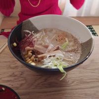 miso ramen, gluten free option, very good at Mori Cafe in Paris