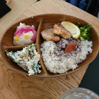 Bento du jour at Mori Cafe in Paris