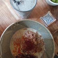 Ramen et lait au sésame at Mori Cafe in Paris