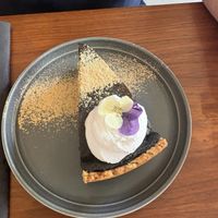 Black sesame flan  at Mori Cafe in Paris