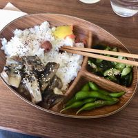 The bento was simple but there was so much flavour to everything!  at Mori Cafe in Paris
