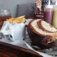Reuben sandwich with fries at Planticeria in Panama City
