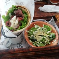 Gyros with salad at Planticeria in Panama City