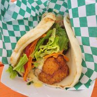 Cauli Chick'n Wrap at Impact Island Cafe in Ocala