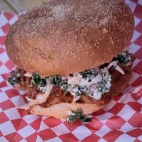 Jackfruit Burger (vegan) at Impact Island Cafe in Ocala