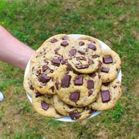 Chocolate chip cookies at Lulu's Cookies in Swindon